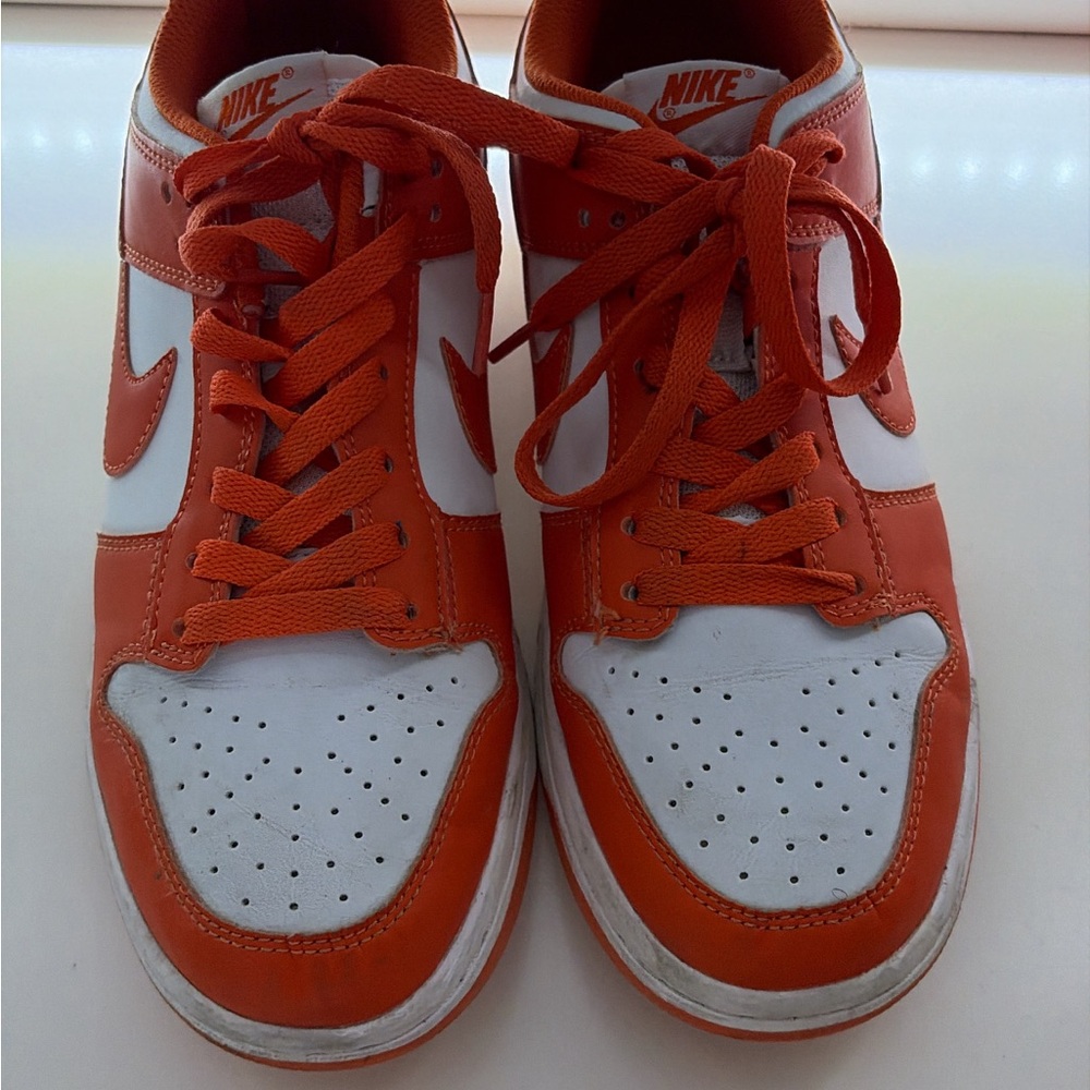 Nike Orange & White Low-Top Sneakers